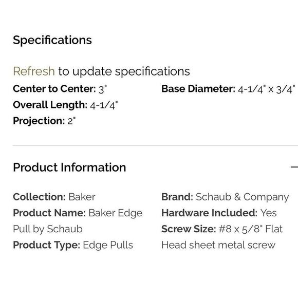 Shaun Bakers Edge 10020-PN Pull Cabinet Kitchen Decor Polished Nickel 3” C-C NWT - Picture 4 of 6